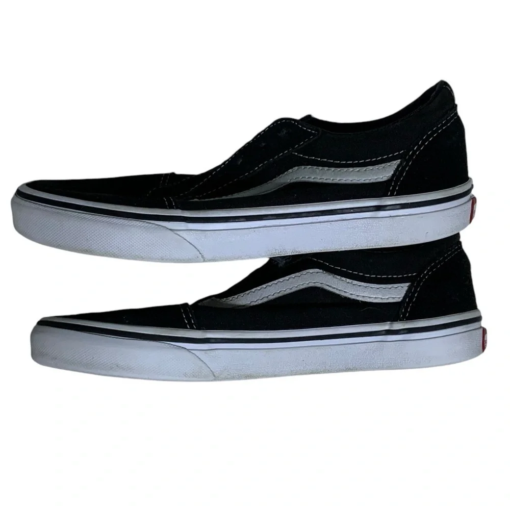 VANS Old Skool Suede Low Skate Sneakers Lace Up Off The Wall Black/White Sz 5